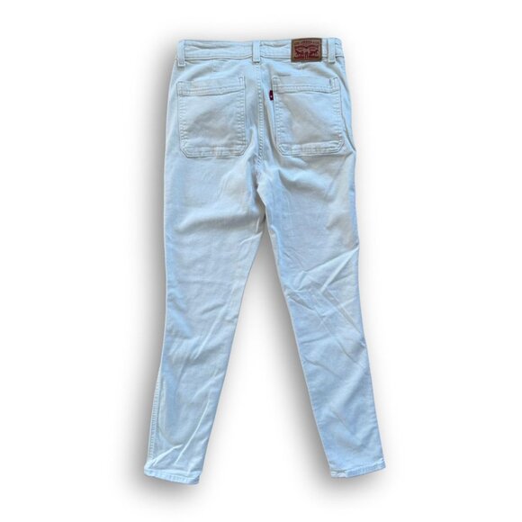 Levi's 721 High Rise Skinny Jeans in Cream Size 28 - Picture 3 of 6